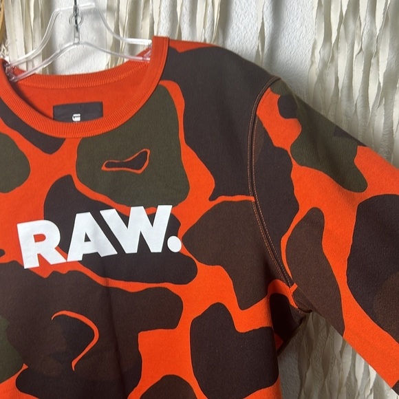 G-Star Raw Camo Sweater in Orange and Green Size M - Picture 3 of 14